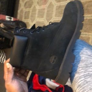 Men black timberlands boots size 10.5